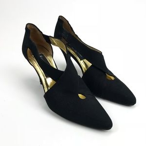 Kenneth Cole New York Black Nylon Slingback Sz 7